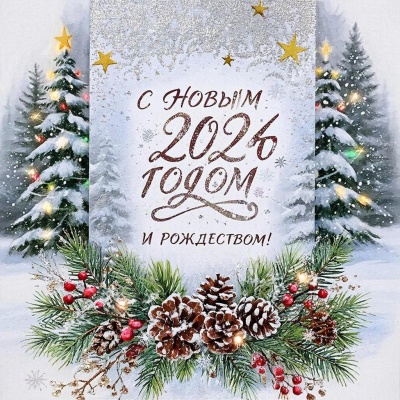 С наступающими Новым годом и светлым праздником Рождества!
